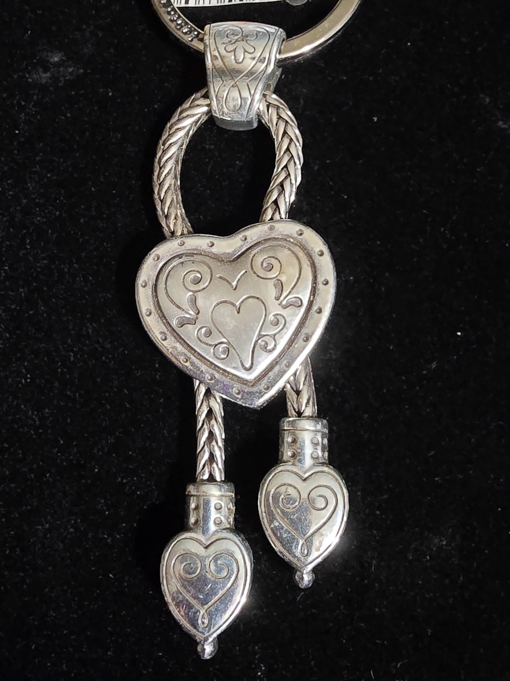 Brighton Silver Heart Drop Key Chain - Picture 2 of 2